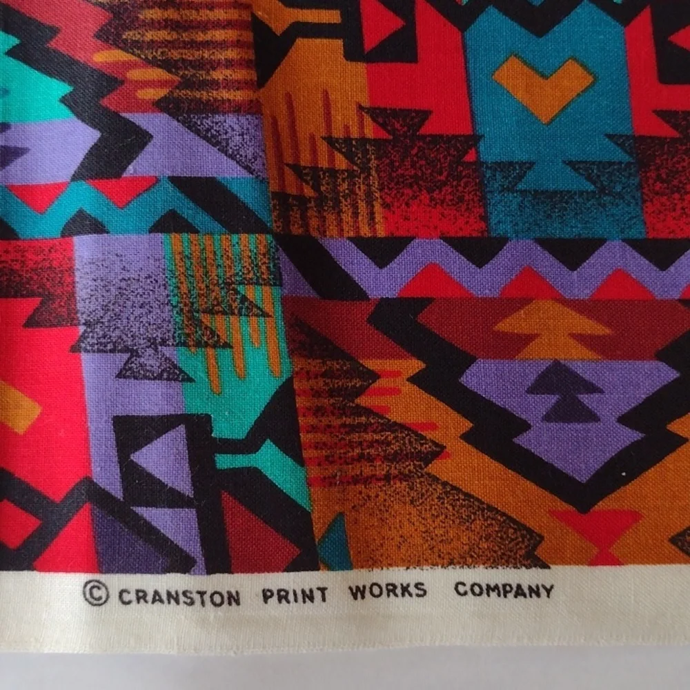 Cranston VIP Vibrant Southwestern Geometric Cotton Fabric 3 Yards x 44